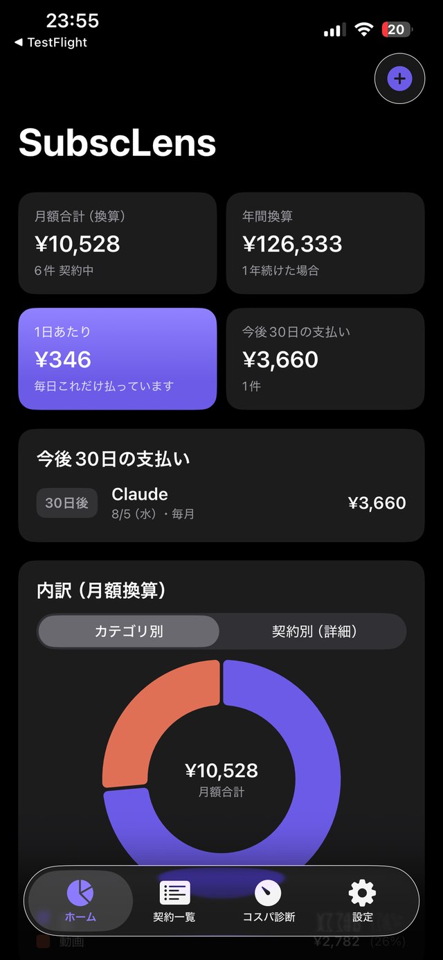 SubscLens スクリーンショット1